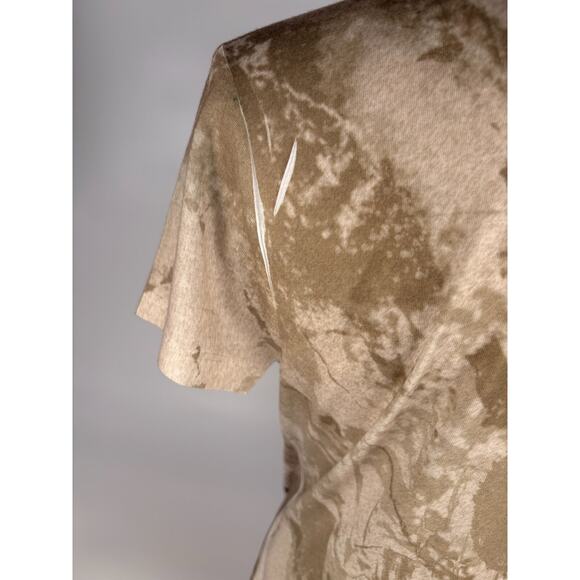 Mudd Y2K Grunge Shirt Gold Beige Womens Sz LARGE Gothic Affliction style 90s - Picture 6 of 8